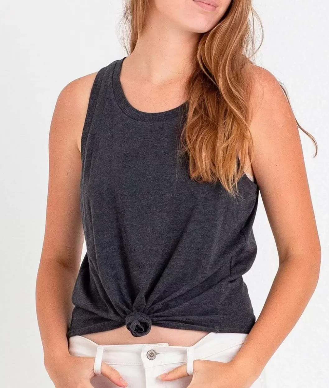 T-Shirts>Nayked Apparel Ladies Ridiculously Soft Lightweight Knotted Tank