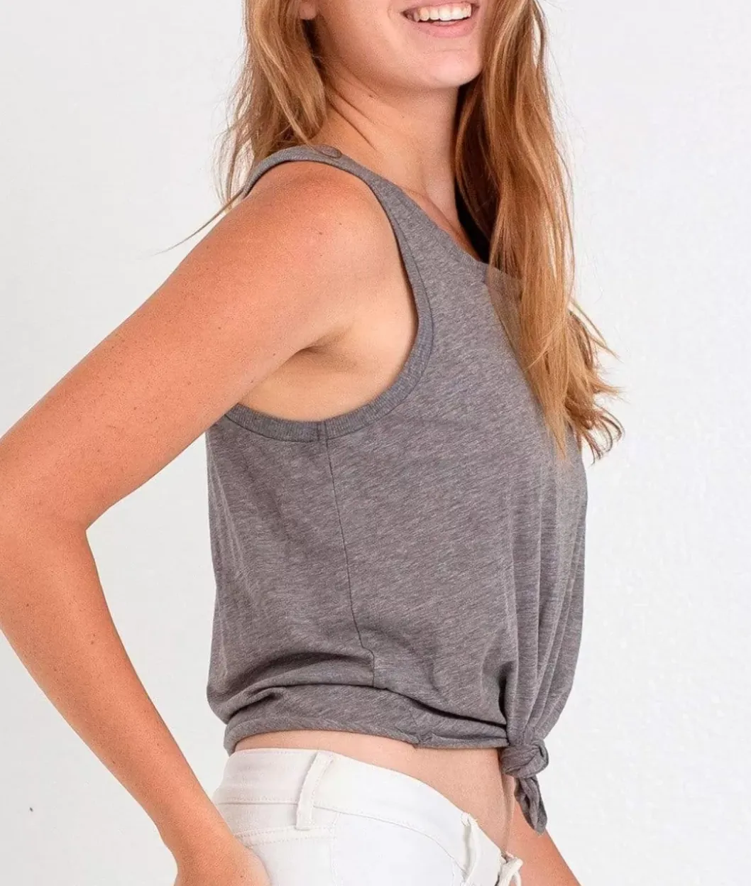 T-Shirts>Nayked Apparel Ladies Ridiculously Soft Lightweight Knotted Tank