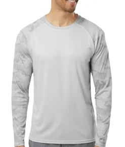 Workout Wear>Nayked Apparel Men'S Cayman Performance Upf Camo Colorblock Long Sleeve T-Shirt