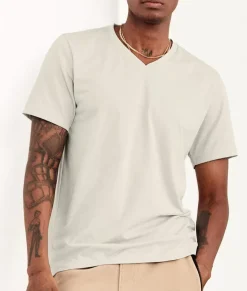 Shirts>Nayked Apparel Men'S Classic Cotton Short Sleeve V-Neck T-Shirt