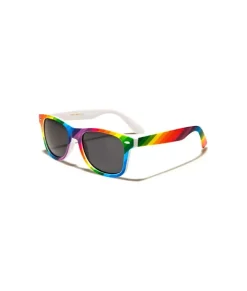 Swim>Nayked Apparel Men'S Classic Retro Sunglasses With Uv Protection, Lifetime Guarantee Rainbow