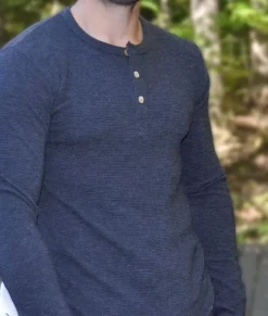 Shirts>Nayked Apparel Men'S Long Sleeve Ottoman Rib Knit Henley Shirt/Discontinued