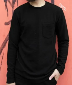 Shirts>Nayked Apparel Men'S Long Sleeve Ottoman Rib Knit Textured Fabric Tee/Discontinued