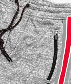 Bottoms>Nayked Apparel Men'S Performance Fleece Side Stripe Shorts/Discontinued Heather Grey