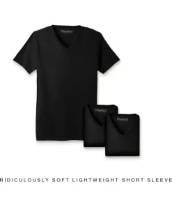 T-Shirts>Nayked Apparel Men'S 3Pk Ridiculously Soft Lightweight V-Neck T-Shirt