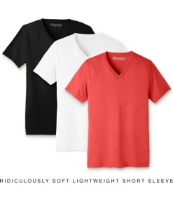 T-Shirts>Nayked Apparel Men'S 3Pk Ridiculously Soft Lightweight V-Neck T-Shirt Favorites