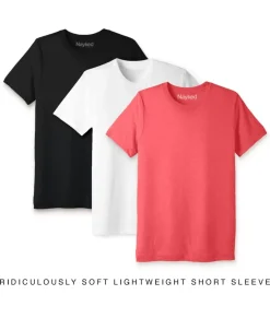 T-Shirts>Nayked Apparel Men'S 3Pk Ridiculously Soft Lightweight Crew Neck T-Shirt Favorites
