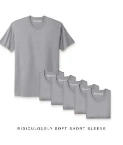 T-Shirt Packs>Nayked Apparel Men'S 6Pk Ridiculously Soft Short Sleeve Crew Neck 100% Cotton T-Shirt
