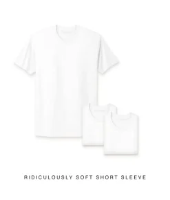 T-Shirts>Nayked Apparel Men'S 3Pk Ridiculously Soft Short Sleeve Crew Neck 100% Cotton T-Shirt