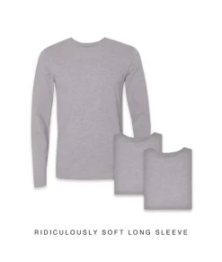 T-Shirts>Nayked Apparel Men'S 3Pk Ridiculously Soft Long Sleeve 100% Cotton T-Shirt