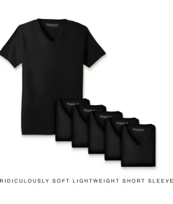 T-Shirts>Nayked Apparel Men'S 6Pk Ridiculously Soft Lightweight V-Neck T-Shirt