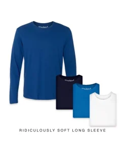 Shirts>Nayked Apparel Men'S 4Pk Ridiculously Soft Long Sleeve 100% Cotton T-Shirt