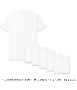 Shirts>Nayked Apparel Men'S 6Pk Ridiculously Soft Midweight Crew T-Shirt