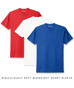 T-Shirts>Nayked Apparel Men'S 3Pk Ridiculously Soft Midweight Crew T-Shirt Favorites