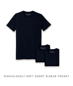 Shirts>Nayked Apparel Men'S 3Pk Ridiculously Soft 100% Cotton Pocket T-Shirt