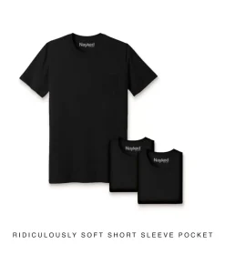 Shirts>Nayked Apparel Men'S 3Pk Ridiculously Soft 100% Cotton Pocket T-Shirt