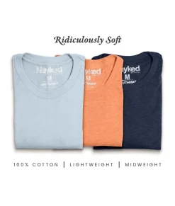 T-Shirts>Nayked Apparel Men'S 3Pk Tri-Nayked Short Sleeve Crew Neck T-Shirts