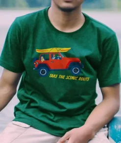 Shirts>Nayked Apparel Men'S Ridiculously Soft 100% Cotton Graphic Tee | Take The Scenic Route