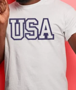 Shirts>Nayked Apparel Men'S Ridiculously Soft Big Graphic T-Shirt | Usa Text