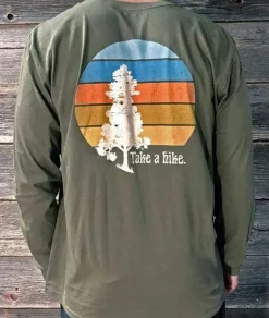 Shirts>Nayked Apparel Men'S Ridiculously Soft Cotton Long Sleeve Graphic Tee | Take A Hike