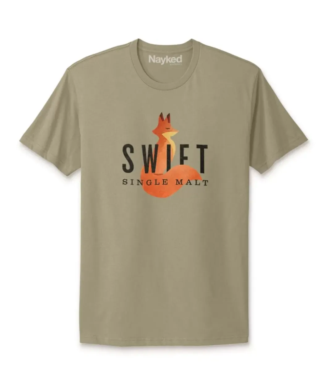 T-Shirts>Nayked Apparel Men'S Ridiculously Soft Cotton Graphic Tee | Swift Single Malt