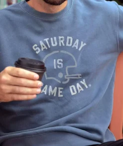 Shirts>Nayked Apparel Men'S Ridiculously Soft Heavyweight Fleece Graphic Pullover Sweatshirt | Saturday Is Game Day