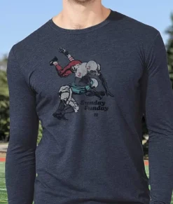 T-Shirts>Nayked Apparel Men'S Ridiculously Soft Lightweight Long Sleeve Graphic Tee | Sunday Funday