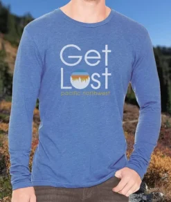 T-Shirts>Nayked Apparel Men'S Ridiculously Soft Lightweight Long Sleeve Graphic Tee | Get Lost