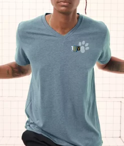 T-Shirts>Nayked Apparel Men'S Ridiculously Soft Lightweight V-Neck Graphic Tee | Luv Paw Print