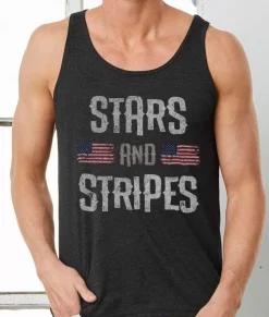 Shirts>Nayked Apparel Men'S Ridiculously Soft Lightweight Graphic Tank | Stars & Stripes