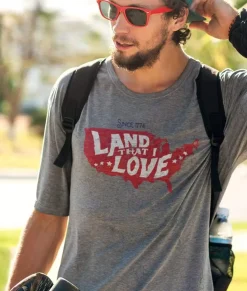 T-Shirts>Nayked Apparel Men'S Ridiculously Soft Lightweight Graphic Tee | Land That I Love