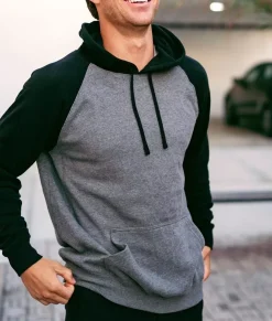 Shirts>Nayked Apparel Men'S Ridiculously Soft Midweight Raglan Colorblocked Hooded Sweatshirt