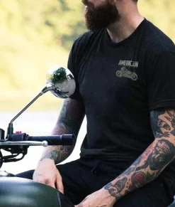 T-Shirts>Nayked Apparel Men'S Ridiculously Soft Midweight Sueded Graphic Tee | American Motorcycles