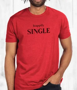 Shirts>Nayked Apparel Men'S Ridiculously Soft Midweight Graphic T-Shirt | Happily Single