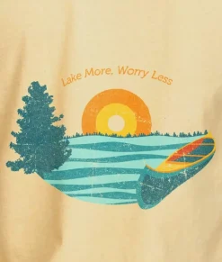 Shirts>Nayked Apparel Men'S Ridiculously Soft Midweight Graphic Tee | Lake More Worry Less