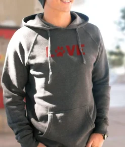 Shirts>Nayked Apparel Men'S Ridiculously Soft Midweight Raglan Hooded Valentine'S Day Graphic Sweatshirt | Love My Pet