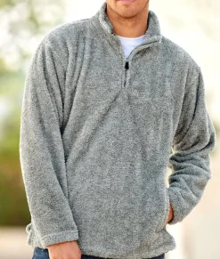 Outerwear>Nayked Apparel Men'S Ridiculously Soft Shag Sherpa Quarter-Zip Pullover