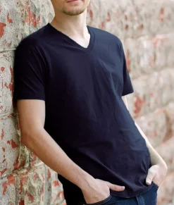 T-Shirts>Nayked Apparel Men'S Ridiculously Soft Short Sleeve V-Neck 100% Cotton Shirt