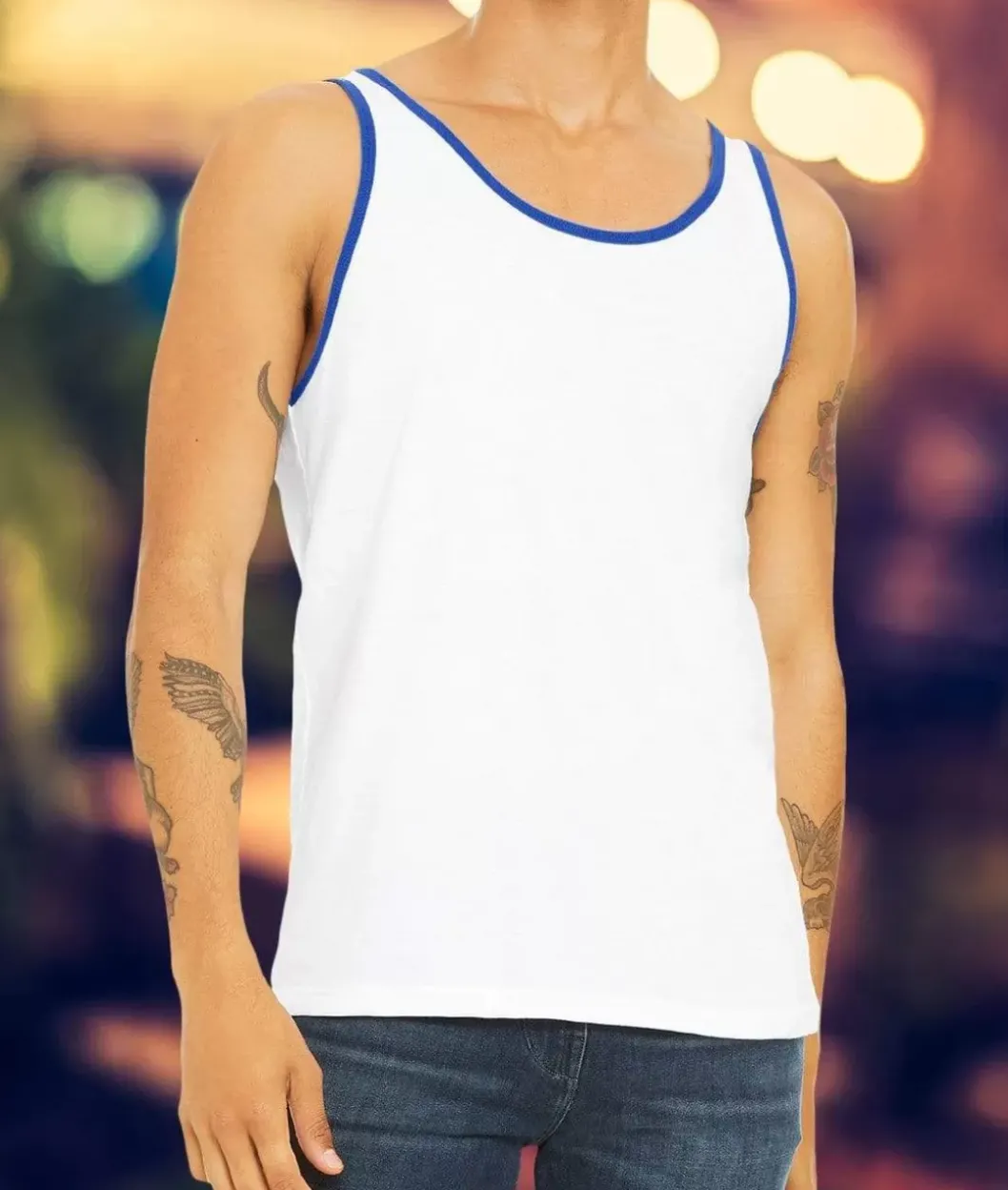 Shirts>Nayked Apparel Men'S Ridiculously Soft Two-Tone Lightweight Tank Top