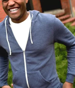 Hoodies & Sweatshirts>Nayked Apparel Men'S Ridiculously Soft Vintage Recycled Fleece Full-Zip Hoodie