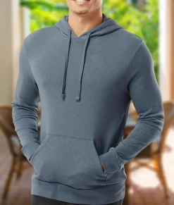 Hoodies & Sweatshirts>Nayked Apparel Men'S Soft Recycled Washed Lightweight Terry Hooded Pullover