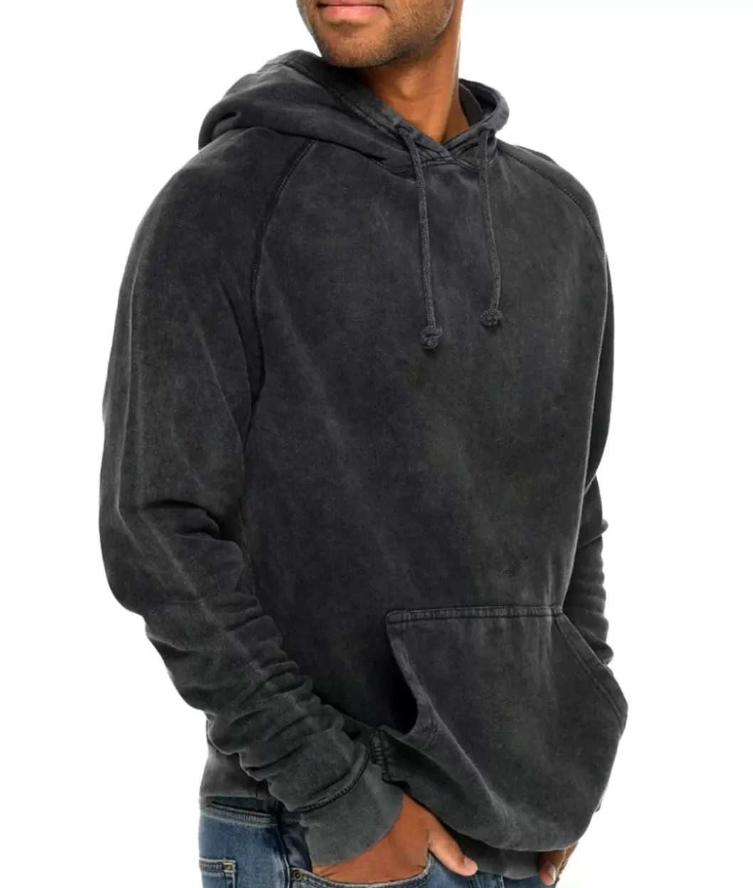 Hoodies & Sweatshirts>Nayked Apparel Men'S Vintage Fleece Raglan Hoodie
