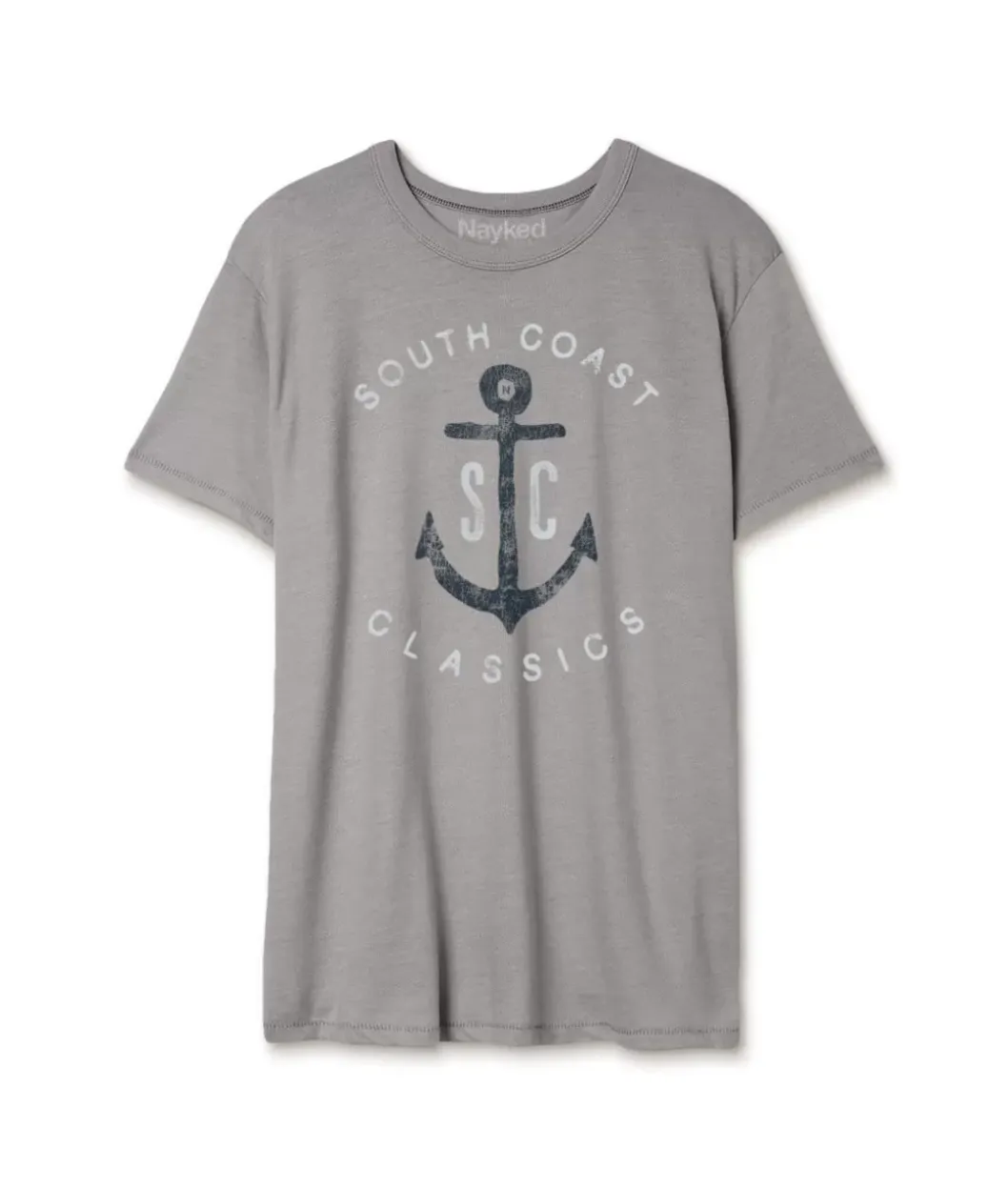 T-Shirts>Nayked Apparel Men'S Vintage Soft Cotton Poly Graphic T-Shirt | Sc Anchor