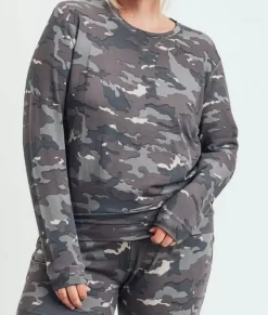 Athleisure>Nayked Apparel Real Women'S Plus Earth Print Pullover/Discontinued Camo