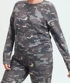 Athleisure>Nayked Apparel Real Women'S Plus Earth Print Pullover/Discontinued Camo