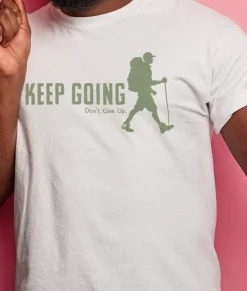Shirts>Nayked Apparel Ridiculously Soft Big Graphic T-Shirt | Keep Going With Hiker