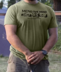 T-Shirts>Nayked Apparel Ridiculously Soft Big Graphic T-Shirt | Mend The Mind-Landscape