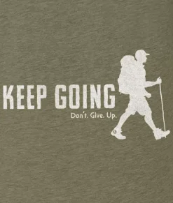 T-Shirts>Nayked Apparel Ridiculously Soft Big Graphic T-Shirt | Keep Going With Hiker