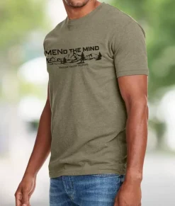 T-Shirts>Nayked Apparel Ridiculously Soft Crew Neck Graphic T-Shirt | Mend The Mind-Landscape