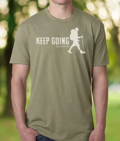T-Shirts>Nayked Apparel Ridiculously Soft Crew Neck Graphic T-Shirt | Keep Going With Hiker